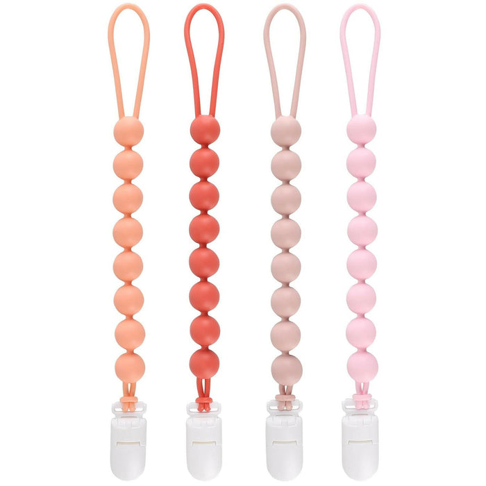 4-Pack Silicone Pacifier Clips