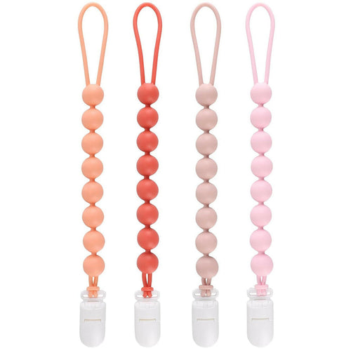 4-Pack Silicone Pacifier Clips