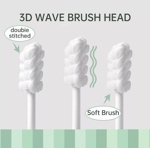48 PCS Disposable Baby Tongue Cleaner for 0-36 Months