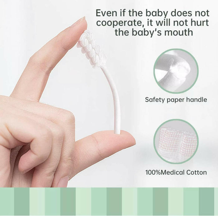 42PCS Disposable Baby Tongue Cleaner for 0-36 Months.