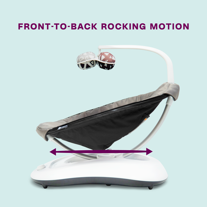 4moms RockaRoo 2.0 Baby Rocker with Front to Back Gliding Motion, Graphite