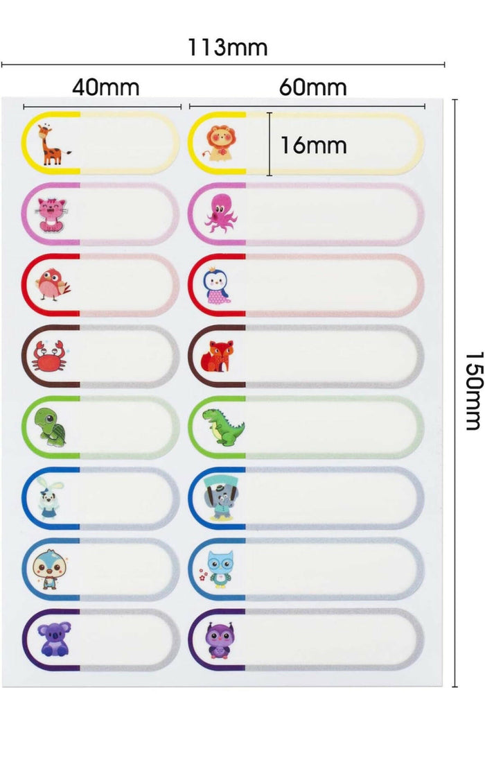 64pcs Baby Bottle Labels for Daycare, Waterproof Write-On Name Labels,Freezer Dishwasher Safe.