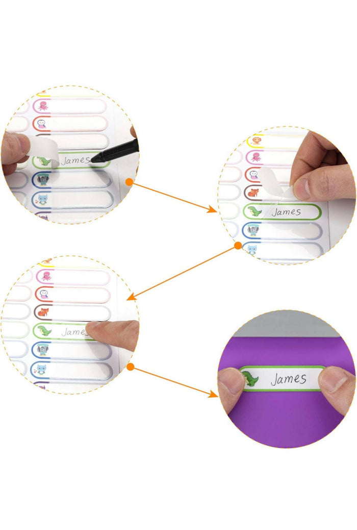 64pcs Baby Bottle Labels for Daycare, Waterproof Write-On Name Labels,Freezer Dishwasher Safe.