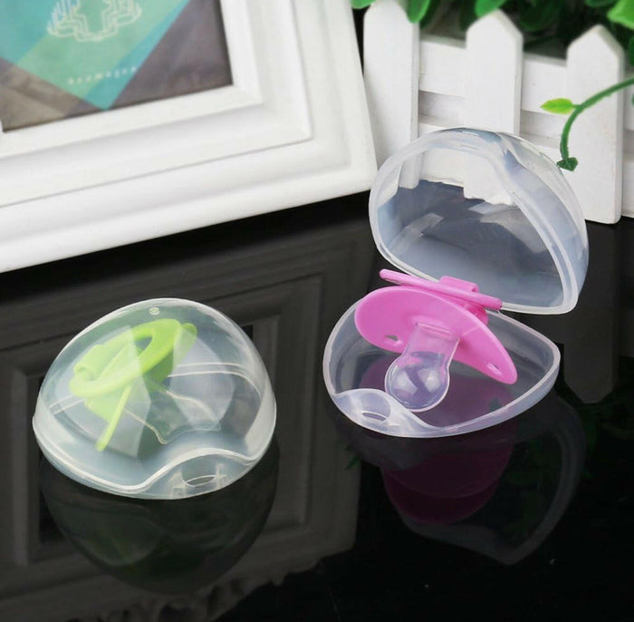 Accmor Pacifier Case, Pacifier Holder Case, Pacifier Container for Travel, BPA Free, Transparent, 2 Pack.