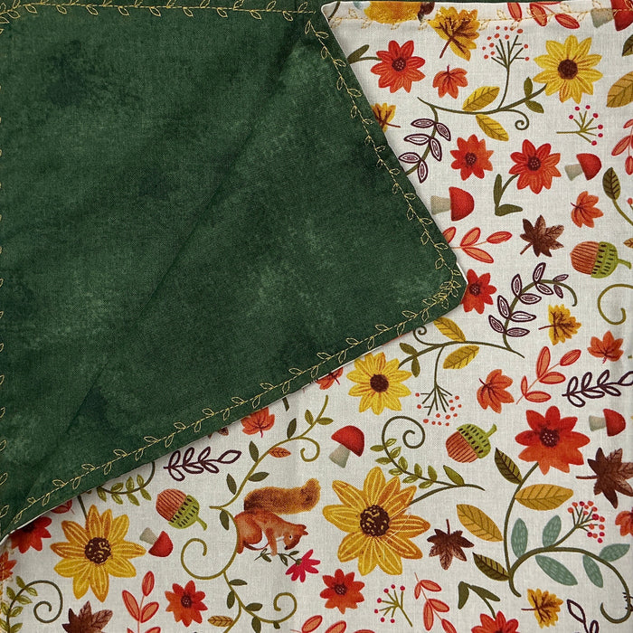 Acorn Napkins/Hunter Green (set of 2)