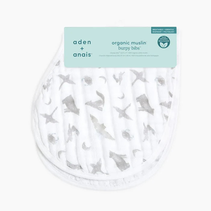 Aden + Anais Organic Muslin Burpy Bib - Earthly (Pack of 2)