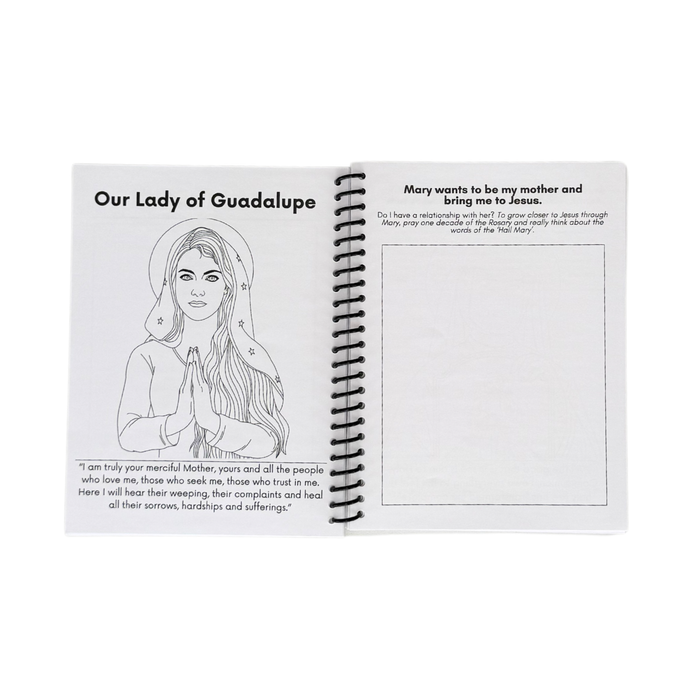 Our lady black and white coloring page