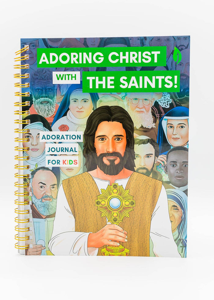 Jesus with saints in background book cover with white background