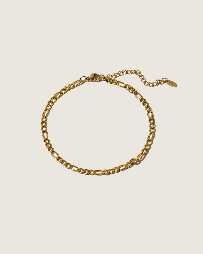 Anklet figaro - shell