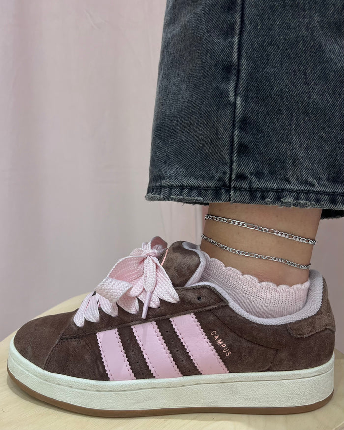 Anklet figaro - shell
