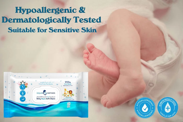 Aqua Senses Aqua Soft Baby Wipes - Pack of 9 (540 Count)