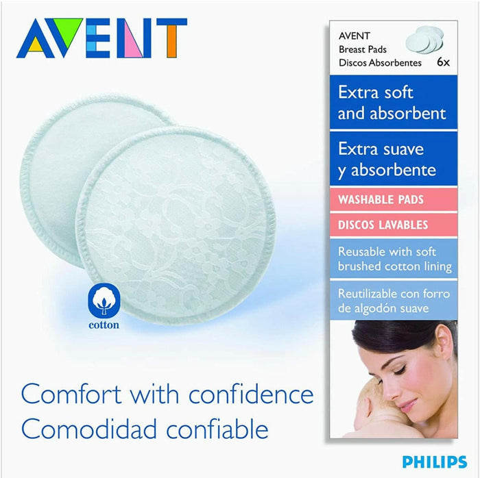 Avent 6 Pack Washable Nursing pads.
