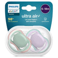 Avent Ultra Air Soother 6-18 Months 2 Pack Non Deco Mix