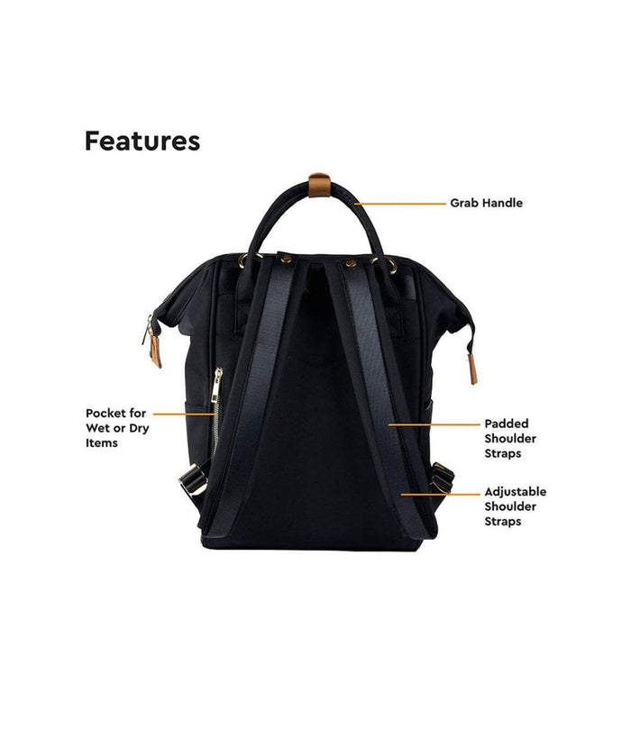 BabaBing - Mani Backpack Changing Bag - Black.