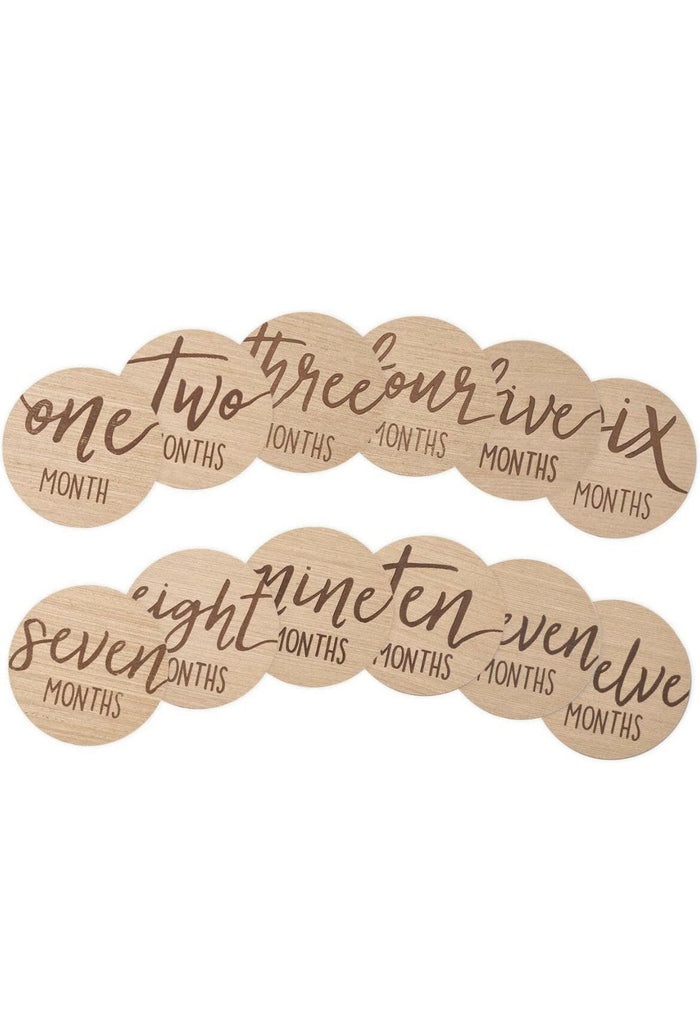 Baby Growth and Pregnancy Growth Cards, Wooden.