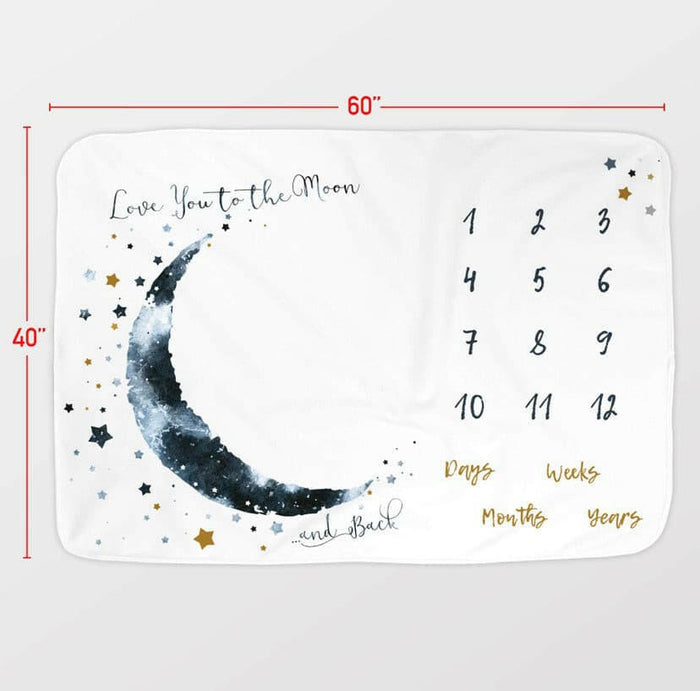 ‏Baby Monthly Milestone Blanket Boy and Girl, Unisex Month Blanket.