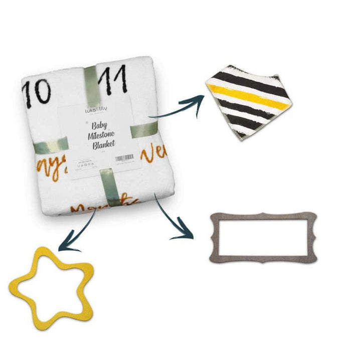 ‏Baby Monthly Milestone Blanket Boy and Girl, Unisex Month Blanket.
