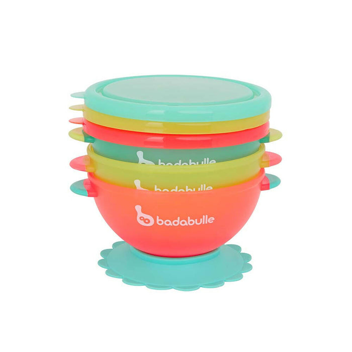 Badabulle 2-in-1 Bowl & Containers with Lid 3pc Set.