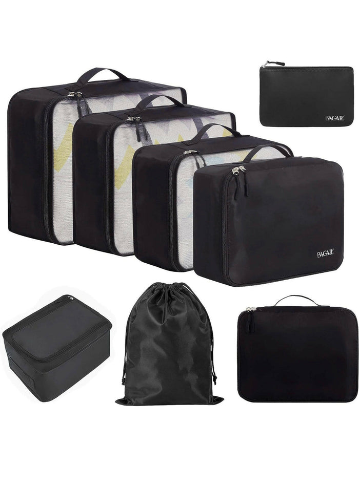 BAGAIL 8 Set Packing Cubes Luggage Packing Organizers for Travel Accessories.
