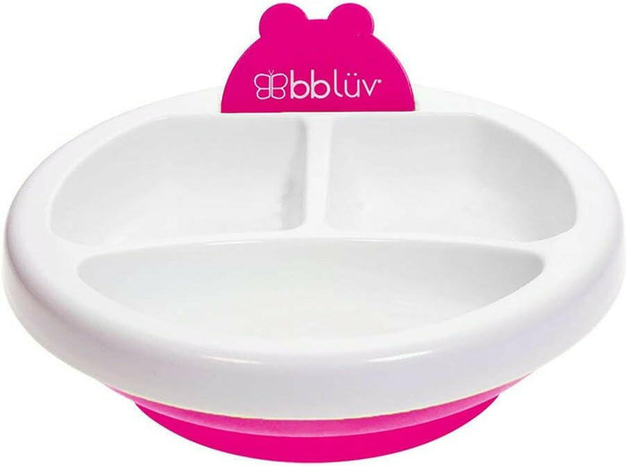 Bbluv - Warming Plate with Suction Base for Baby Toddler (Pink)