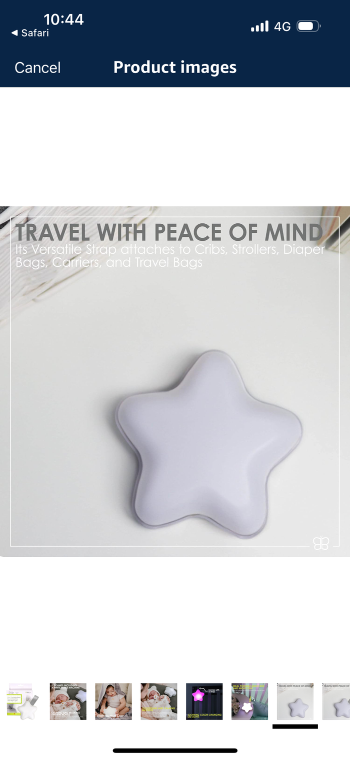 BBLUV Portable Music Box and Night Light (Star)