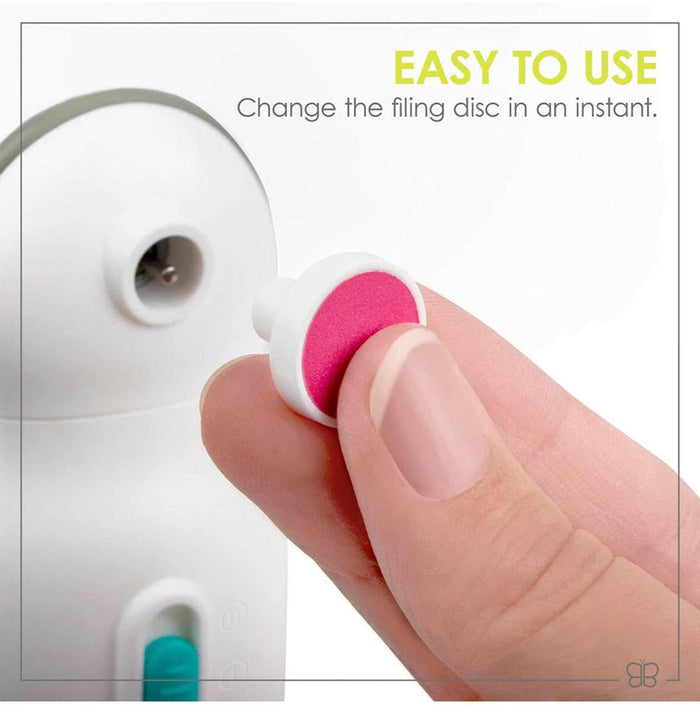 bblüv - Trimö - Baby Nail Trimmer Electric - Baby Nail File for Newborn and Toddler (0 to 12 Months+).
