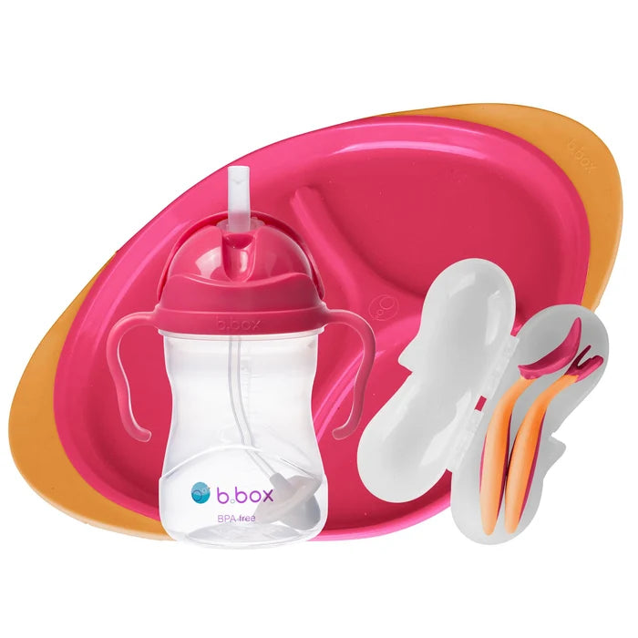 B.Box Feeding Set, Sippy Cup, Cutlery Set & Plate.