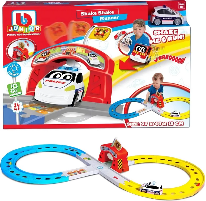 Bburago Junior Shake Shake Runner Police car Or Fire Truck