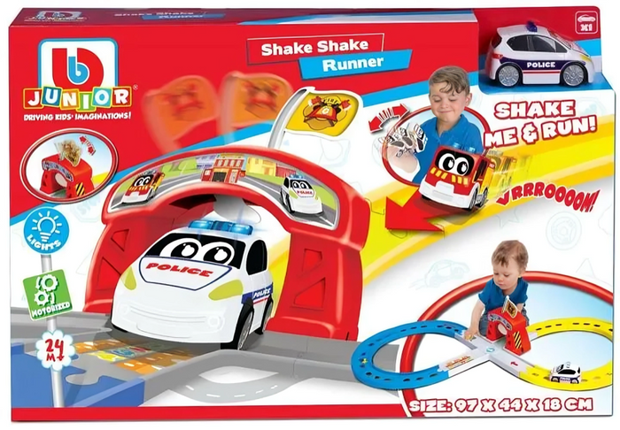 Bburago Junior Shake Shake Runner Police car Or Fire Truck