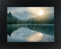 Be Still Religious Lake Mountains Framed Art Sign