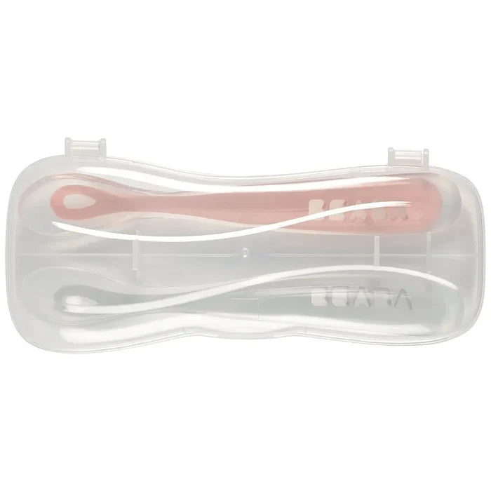 Beaba Silicone Spoon 1st Age Set Of 2 + Box