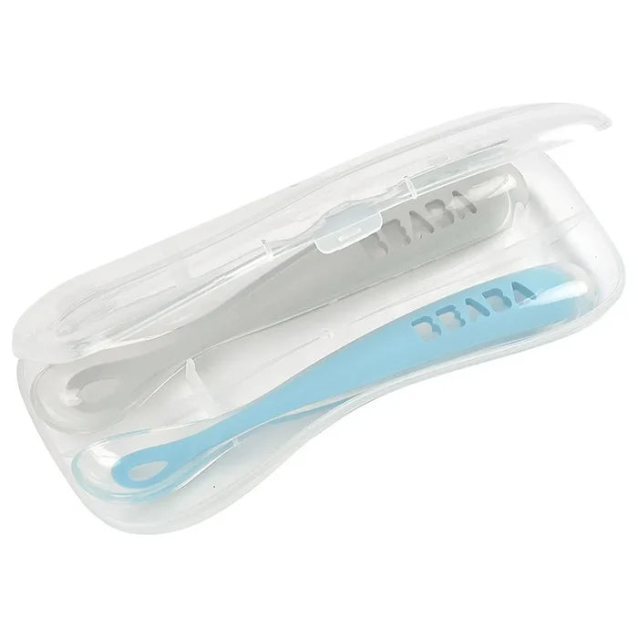 Beaba Silicone Spoon 1st Age Set Of 2 + Box