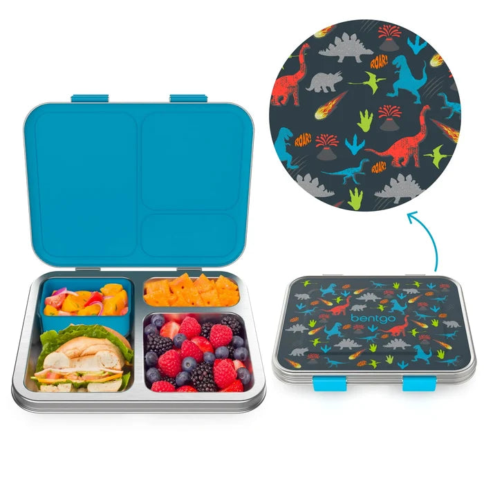 Bentgo Kids Stainless Steel Leak-Resistant Lunch Box 3 Compartments