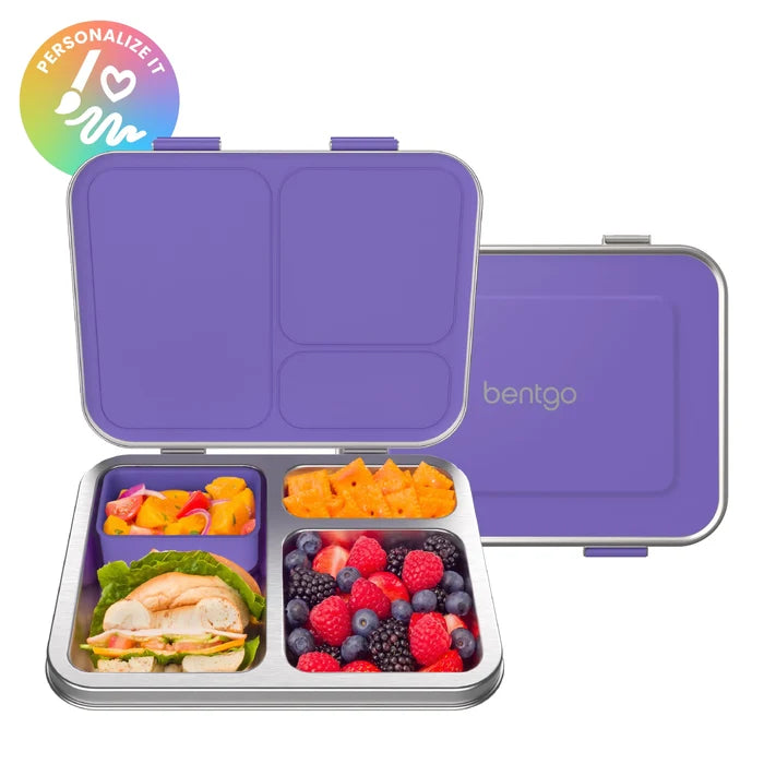 Bentgo Kids Stainless Steel Leak-Resistant Lunch Box 3 Compartments