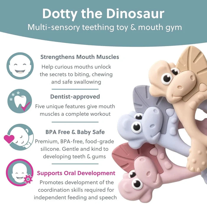 Bibado Sensory Teether Dotty the Dinosaur