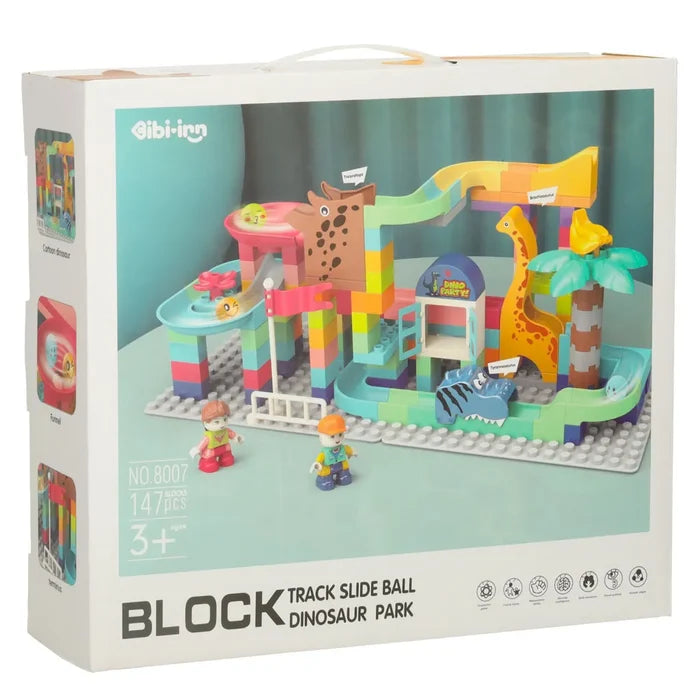 Bibi-Inn Block Track Slide Ball Dinosaur Park (147 Pcs)
