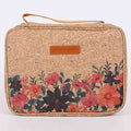Beige Bible cover bag with floral design