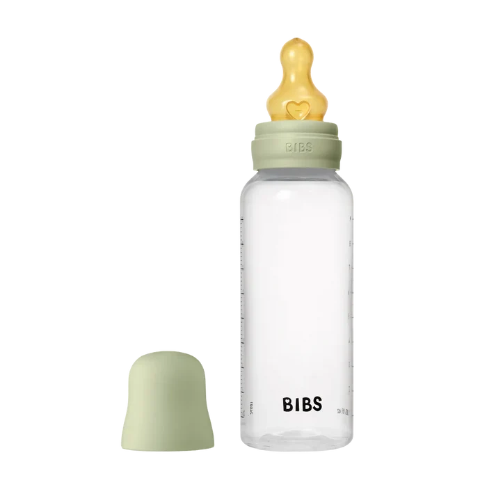 BIBS Baby Bottle Round Nipple Latex - Medium Flow (270ml)