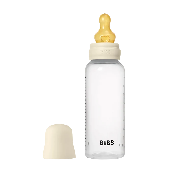 BIBS Baby Bottle Round Nipple Latex - Medium Flow (270ml)
