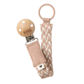 Bibs Pacifier Clip Blush/Ivory.