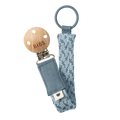 Bibs Pacifier Clip Petrol/Baby Blue.