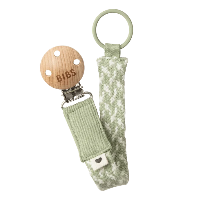 Bibs Pacifier Clip (Sage/Ivory)
