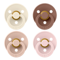 BIBS Round Pacifier Colour Latex - Size 2 (4 Pack)