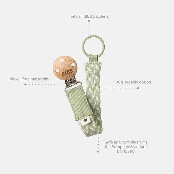 BIBS x LIBERTY Pacifier Clip, Eloise Blush