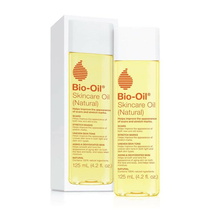 Bio-Oil Skincare Body Oil (Natural) Serum for Scars and Stretchmarks, Face and Body Moisturizer Hydrates Skin, with Organic Jojoba Oil and Vitamin E, For All Skin Types