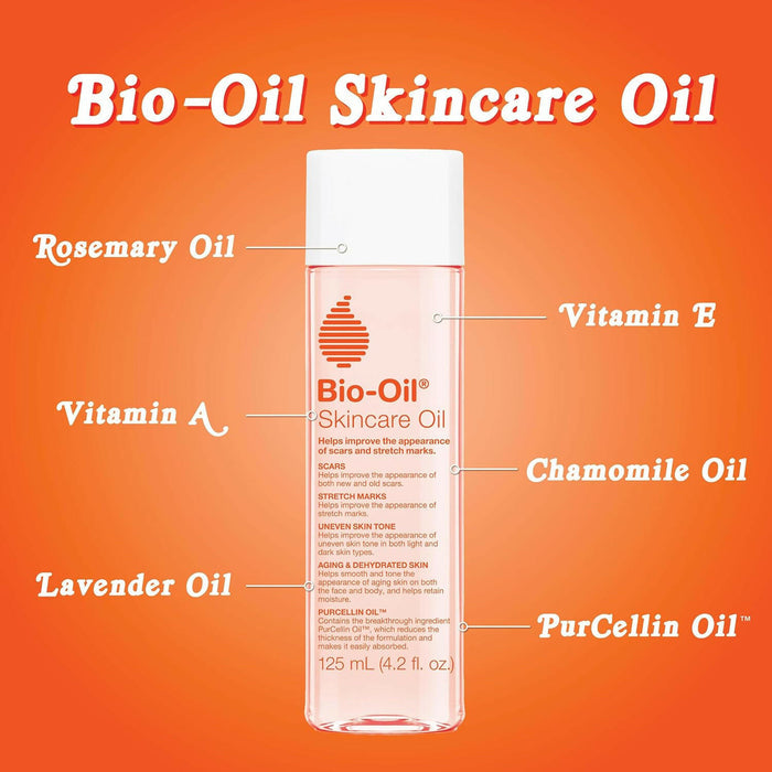Bio-Oil Skincare Body Oil, Vitamin E, Serum for Scars & Stretchmarks, Face & Body Moisturizer