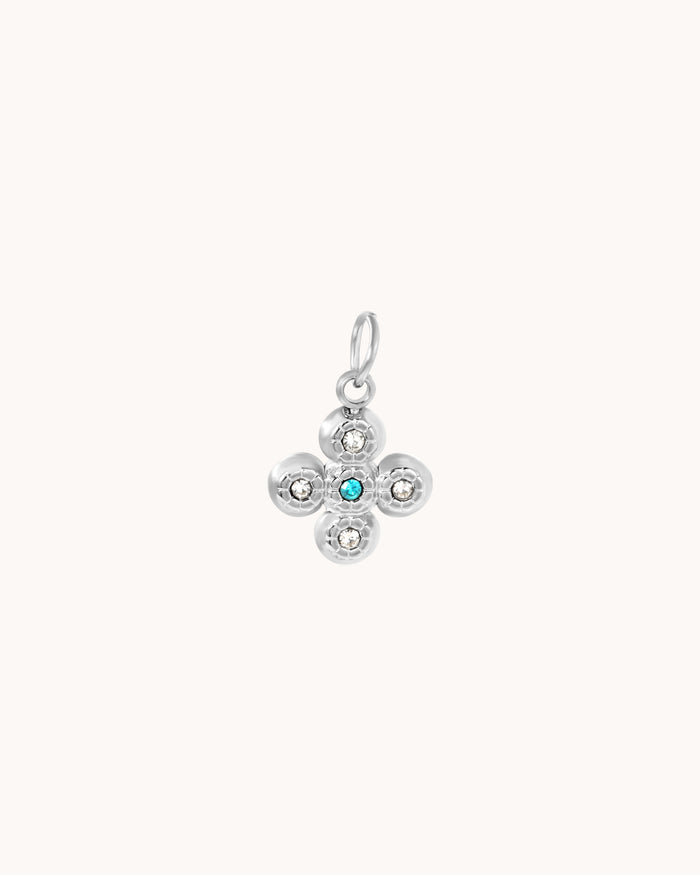 Blue cross charm