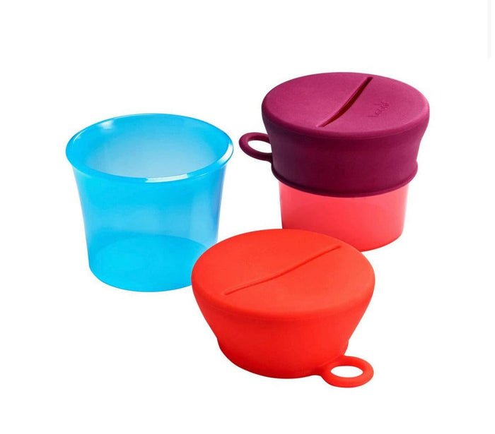Boon - SNUG Snack Containers With Stretchy Silicone Lids.