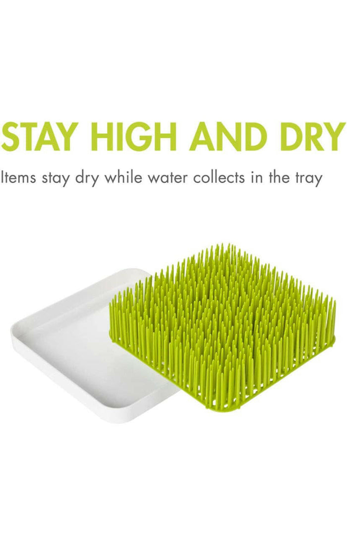 Boon Grass Countertop Baby Bottle Drying Rack, Green.