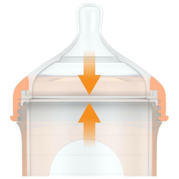 Boon NURSH Reusable Silicone Pouch Bottles, 4oz, orange.